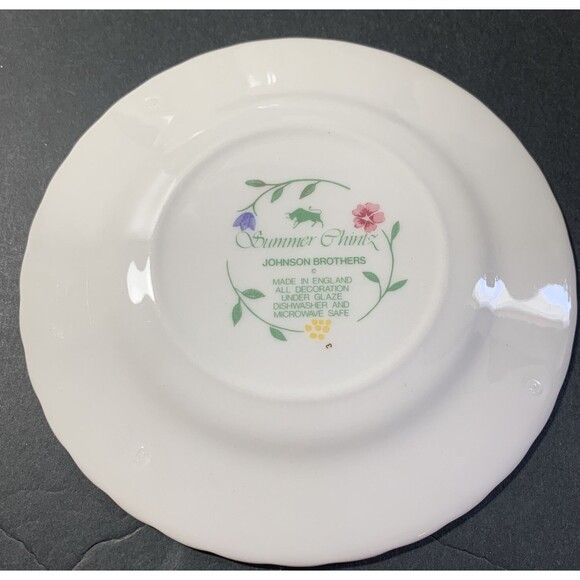 6 - Johnson Brothers Summer Chintz Bread & Butter, Dessert Plates 6-1/4" England - Picture 5 of 6